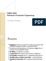 PMRE 6005 Petroleum Production Engineering: Formation Damage