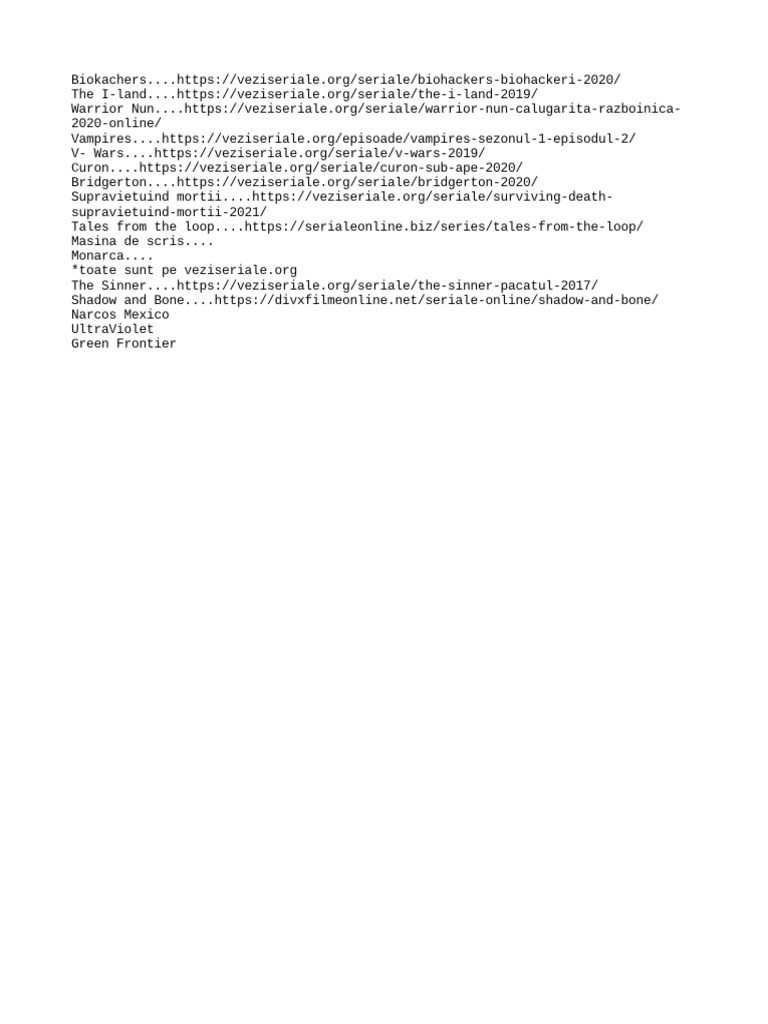 Seriale Scurte | PDF