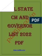 All State CM and Governor List 2022 PDF