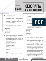 GEOGRAFIA SEM FRONTEIRAS. Simulado. 9 o Ano. Simulado Leia o Fragmento A Seguir. 2. O Trecho A Seguir Reflete Uma Realidade Brasileira