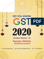 Do You Know GST I October 2020 I Ranjan Mehta