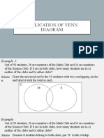 Application of Venn Diagram