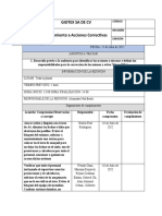 Minuta de Reunión para CSH o Pendientes de Seguridad.