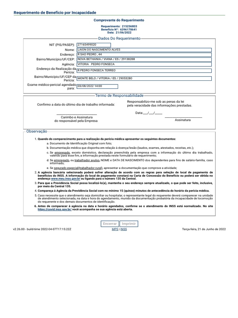 Requerimento Inss | PDF