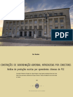 Construções de Subordinação Adverbial Introduzidas Por Conectores - Análise de Produções Escritas Por Aprendentes Chineses de PLE