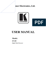 User Manual: Kramer Electronics, LTD