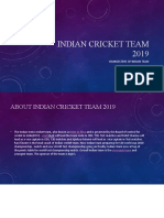 Indian Cricket Team 2019.9360285.Powerpoint