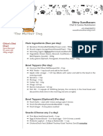 Chloe - TMD Diet Chart July 2022