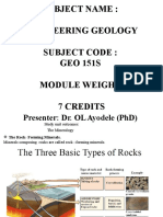 Engineering Geology Rock Forming Minerals