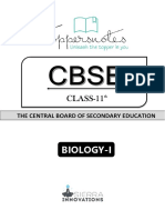 CBSE 11th Sample BIOLOGY 1