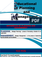 Ducational Planning: and Anagement