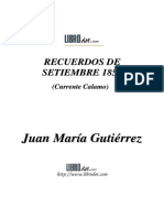 Juan María Gutiérrez - Recuerdos de Setiembre de 1852