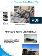 Introduction To Parametric Rolling Motion Ver A4 Presentation