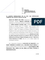 Banco interpone demanda de ejecución de garantías por deuda impaga