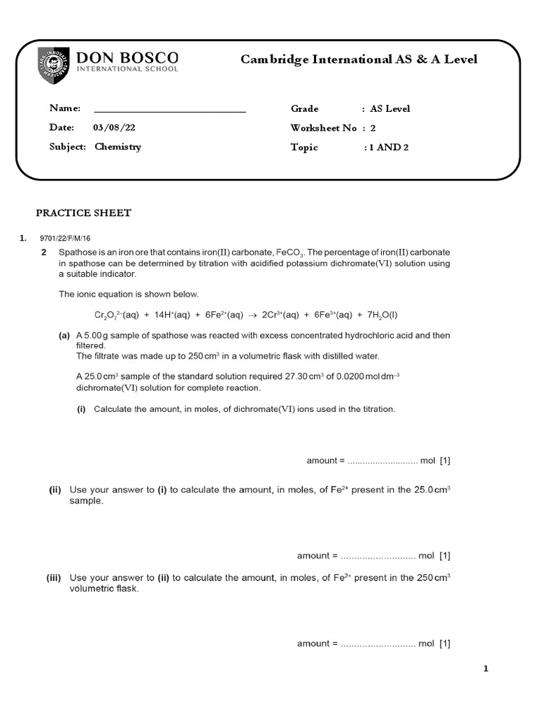 Cambridge International AS & A Level | PDF