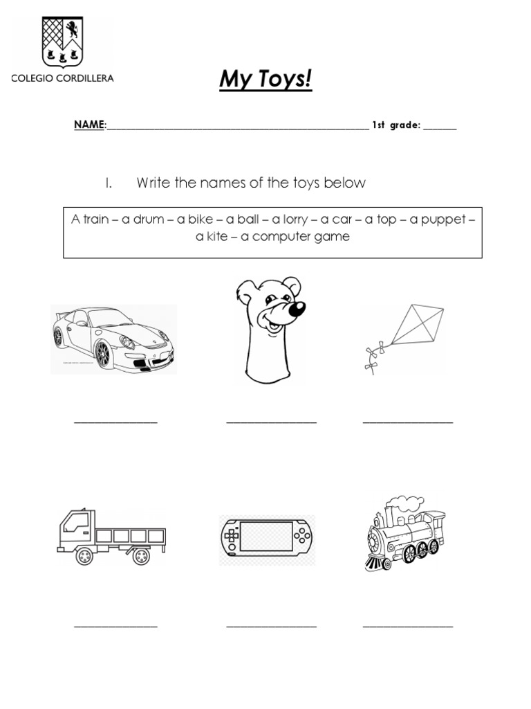 My Toys Test PDF