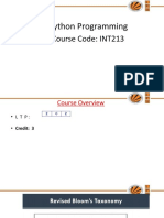 Python Programming: Course Code: INT213