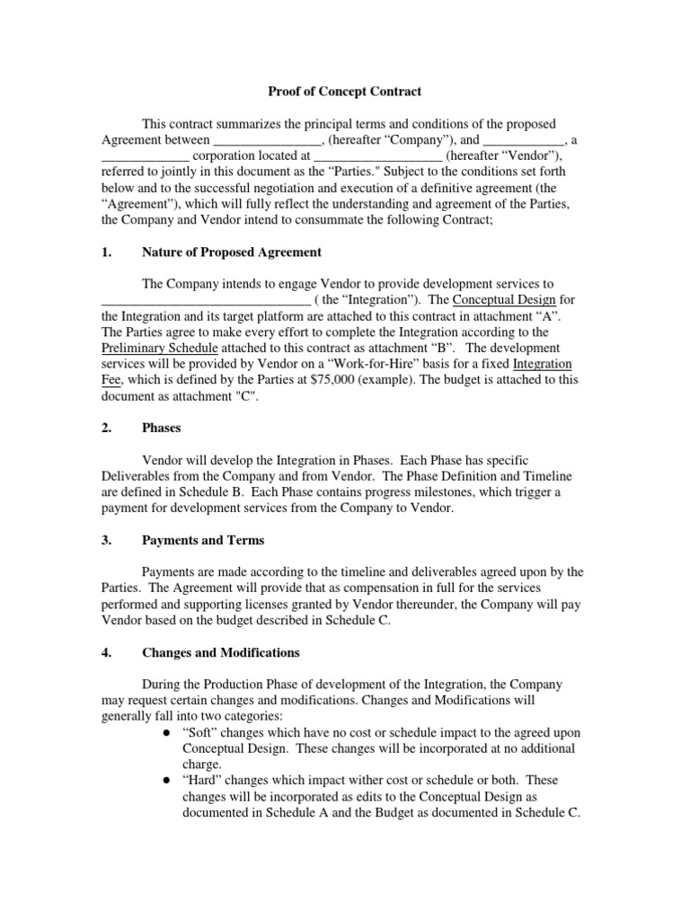 Proof of Concept Contract | PDF | Verification And Validation | Business