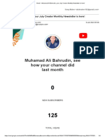 Muhamad Ali Bahrudin, See How Your Channel Did Last Month