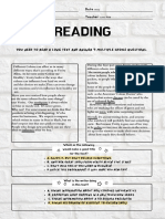 Reading: You Need To Read A Long Text and Answer 4 Multiple Choice Questions