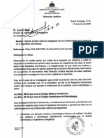 Opinión Jurídica Sobre La Colegiatura de Los Profesionales de La Medicina en La Republica Dominicana 27 06 2022