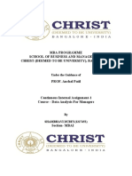 Mba Programme School of Business and Management Christ (Deemed To Be University), Bangalore