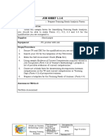 JOB SHEET 1.1-6: Title: Prepare Training Needs Analysis Forms Performance Objective