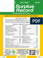 September 2022 Surplus Record Machinery & Equipment Directory