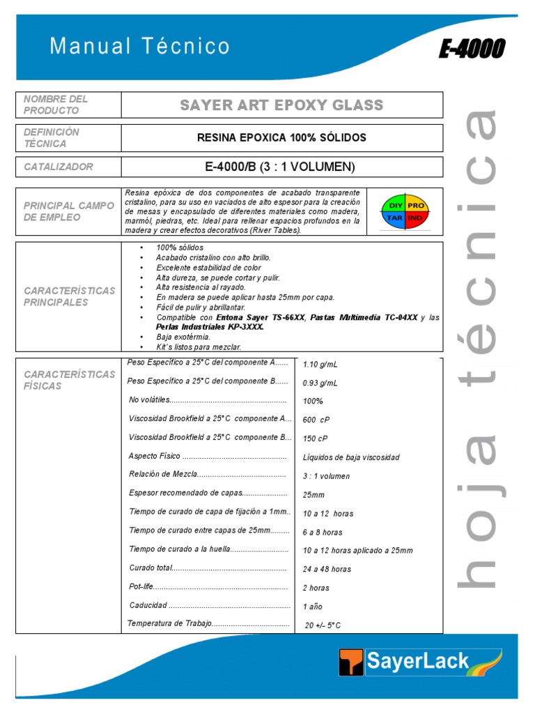 MANUAL TÉCNICO DE RESINA EPOXICA EN MADERA - OTD S,L