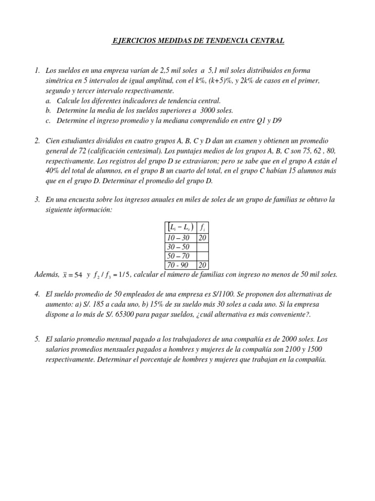 Ejercicios para La Clase | PDF
