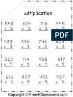 F4C Multiplication 3 Digit by 1 Digit c