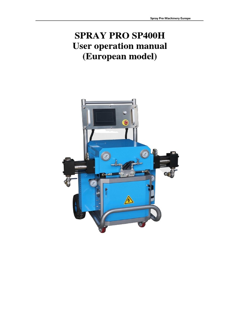 Manual Sp400h Ing | PDF | Pump | Valve