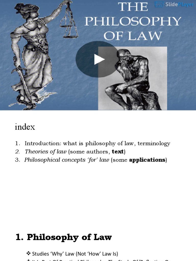 Philosophy of Law: Concepts and Theories | PDF | Natural Law ...