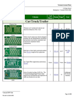 Car/Truck/Trailer: Plate Criteria # of Plates Form Type Cost
