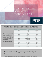 Present Tense Verbs With Spelling Changes