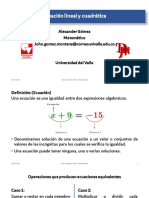 Ecuación Lineal y Cuadrática