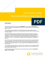 Test Partnership Numerical Reasoning Test 3: Assessmentday