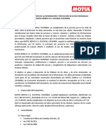 Política de Tratamiento de La Información y Protección de Datos Personales Motul Iberica S.A. Sucursal Colombia