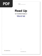 Read Up 2 - Word Lists