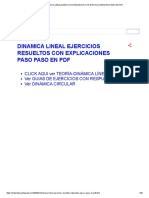 Ejercicios resueltos de dinámica lineal paso a paso