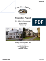 Inspection Report: Mr. John Q Homeowner