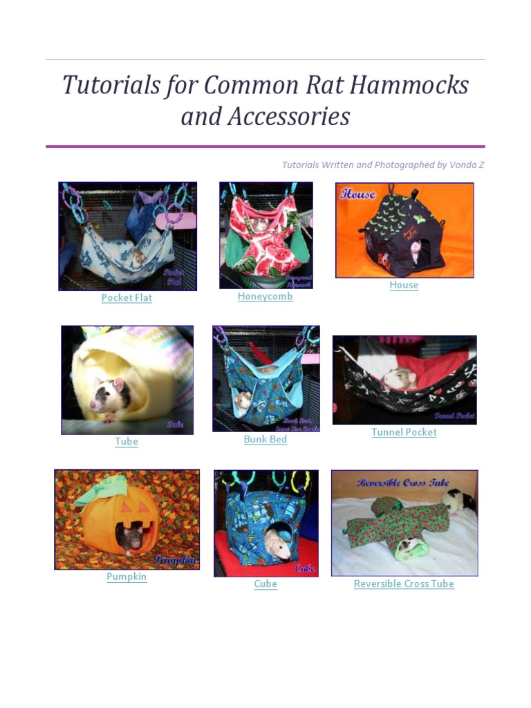 Tutorials For Common Rat Hammocks And Accessories – GAXXY