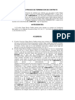 Terminación de Contrato para Comisionistas Desa