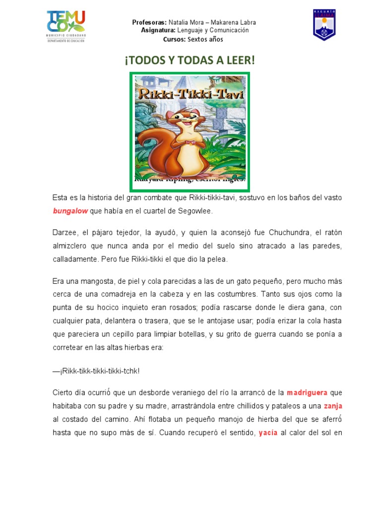 La historia de Rikki-Tikki-Tavi: Una mangosta valiente defiende a su ...