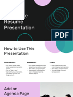 Black Purple and Green Geometric Corporate Resume Creative Presentation SlidesCarnival