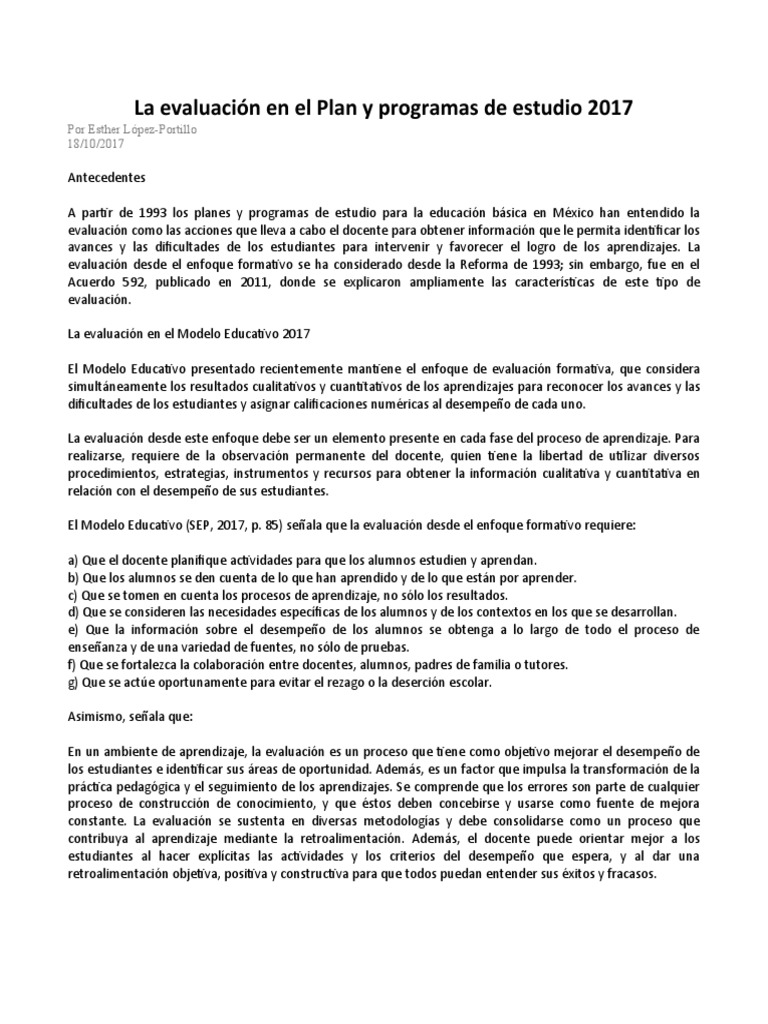 Evaluación Formativa en Educación 2017 | PDF | Evaluación | Método de ...