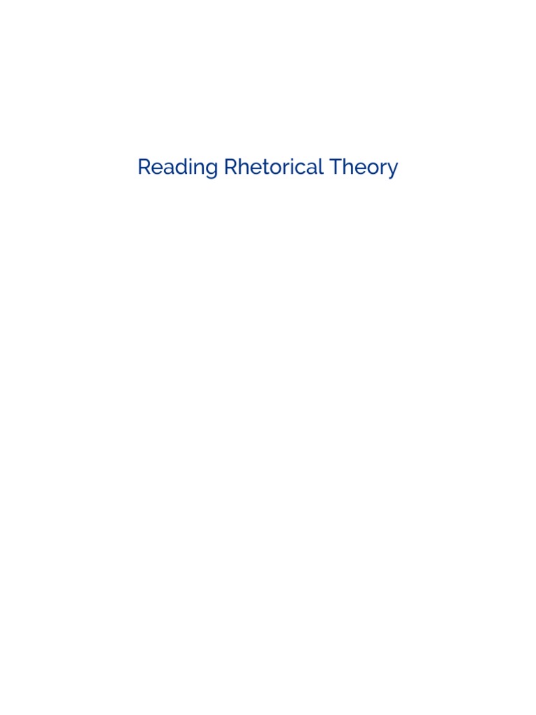 Reading Rhetorical Theory 1660247137 PDF Rhetoric Public Speaking pic
