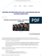 Control de Identidad Policial ¿Una Medida Que No Vulnera Derechos - CNDDHH - Perú