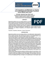 The Effect of Competence and Motivation On Teacher Performance in Development Technology Vocational School Bekasi West Java