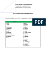 Occupations Crossword Puzzle: Instructions: Use The Words Below To Complete The Crossword Puzzle. Across Down